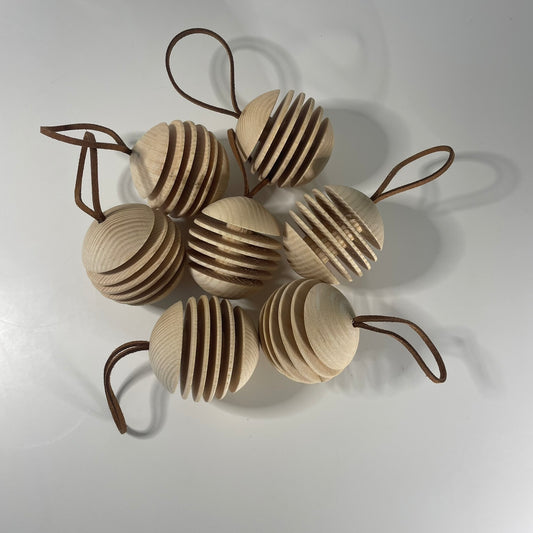 Wooden Baubles in Ash