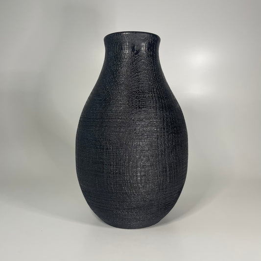 Textured, Ebonised Oak Vase
