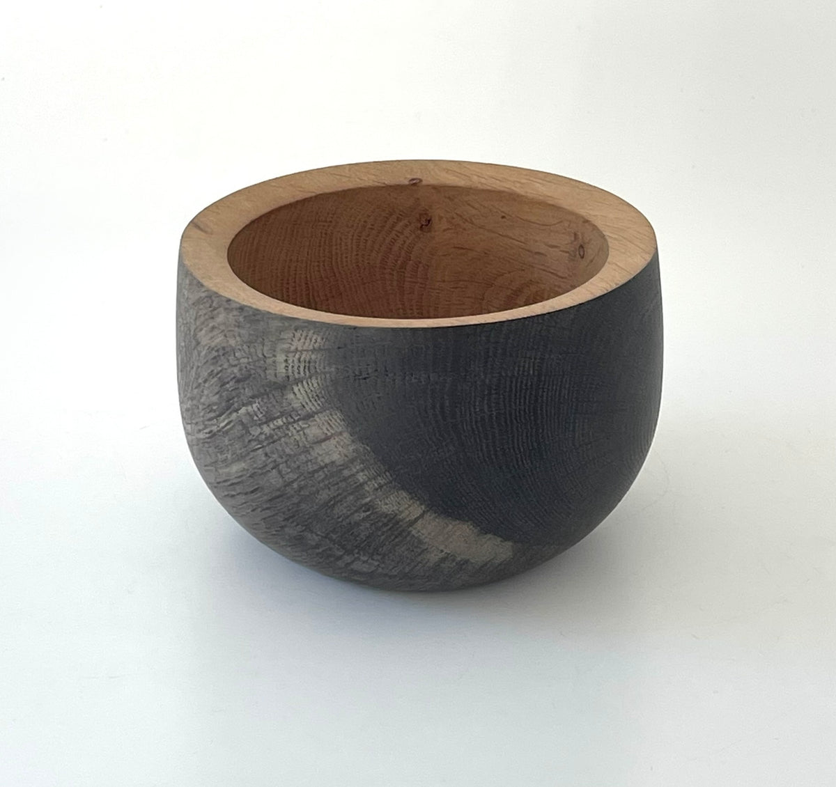 Small Ebonised Oak Bowl